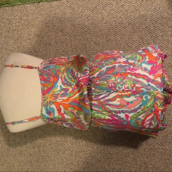 Scuba to Cuba dusk silk romper Lilly Pulitzer - Picture 4 of 4